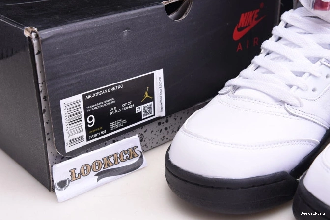 One Kick Red Retro Silver Fire (2020) Air Jordan 5 Tongue DA1911-102 0811